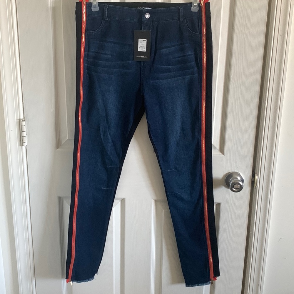 FN two tone zipper side skinny 🔥🔥🔥💙🧡